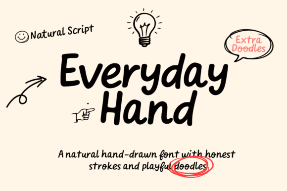 Everyday Hand: Your Go-To Font for Authentic, Friendly Design