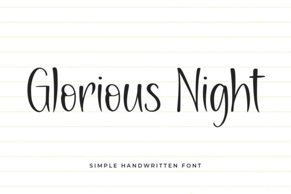 Glorious Night: A Casual Handwritten Font for Authentic Design