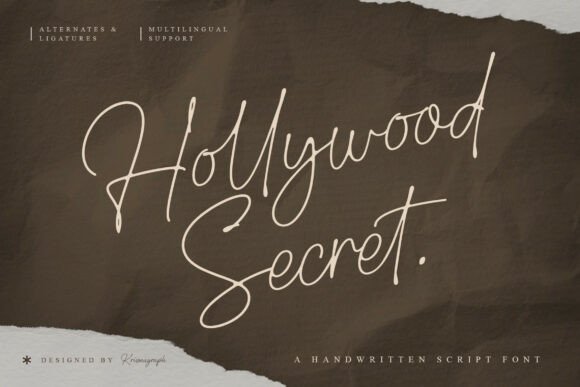 Hollywood Secret: Unveiling a Script Font with Golden Age Charm