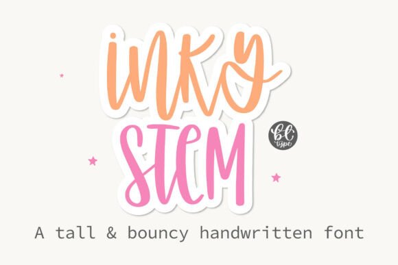 Inkystem: The Bouncy Handwritten Font for Joyful Branding