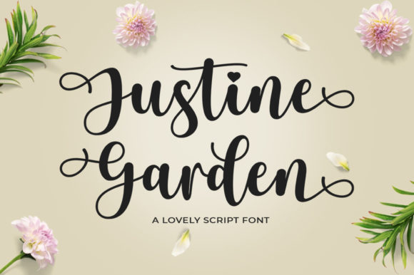 Justine Garden: A Handwritten Font for Modern, Elegant Design