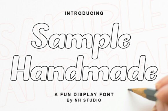 Sample Handmade Outline: A Sweet, Cursive Touch for Your Designs