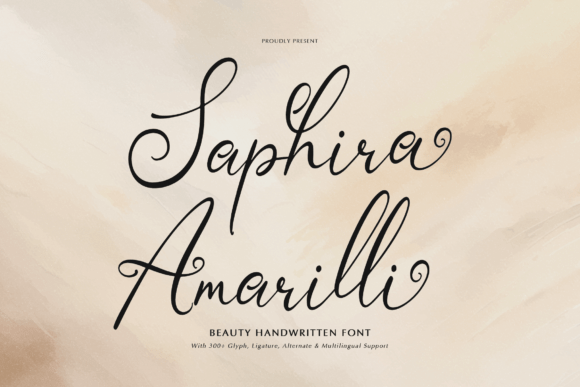 Saphira Amarilli: A Handwritten Font with Effortless Charm